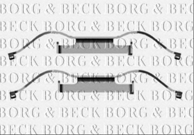 BORG & BECK bbk1281 -  Комплектующие, колодки дискового тормоза